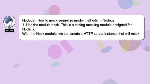 NodeJS : How to mock sequelize model methods in Node.js