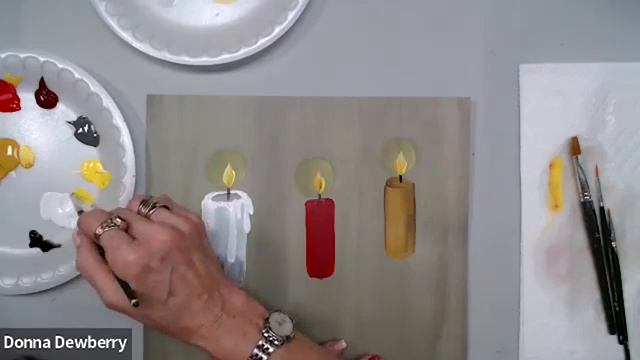 Learn to Paint One Stroke - Practice Strokes With Donna - Dripping Candles Donna Dewberry 2022