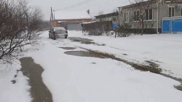 Курганинск 9 января 2024 года   Снегу намело