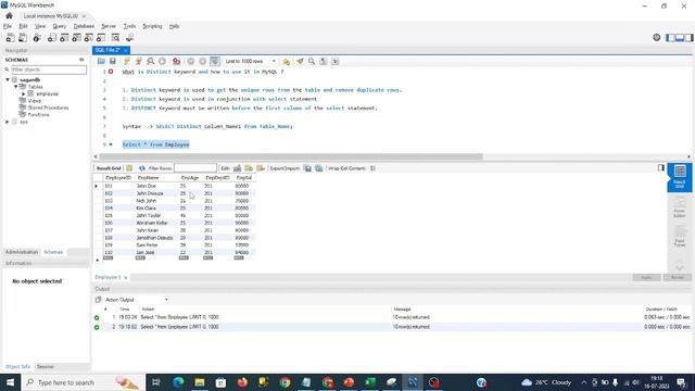 How to use distinct keyword in MySQL