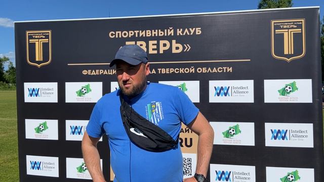 Виталий Барановглавный тренер ФК Бумажник. Интервью после матча.