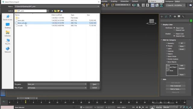 Maya Animation Alembic export and importAlembic Cache