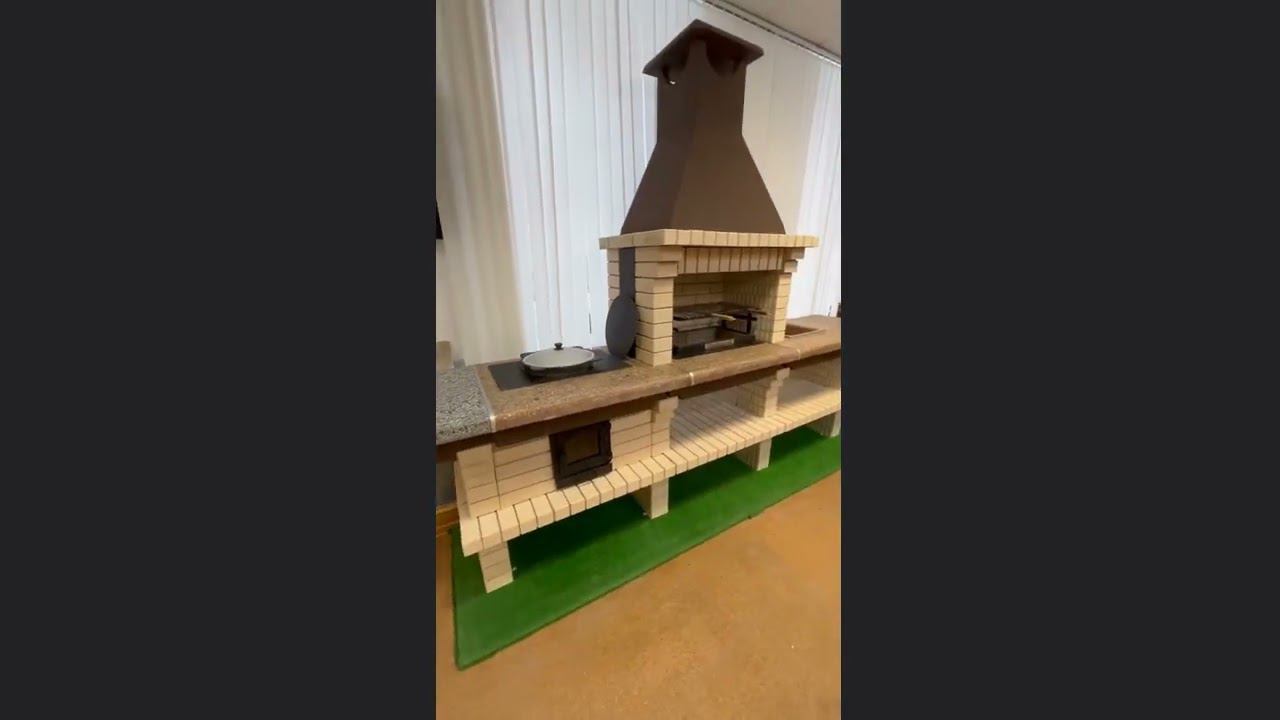 сборное барбекю из желтого клинкерного кирпича #shorts