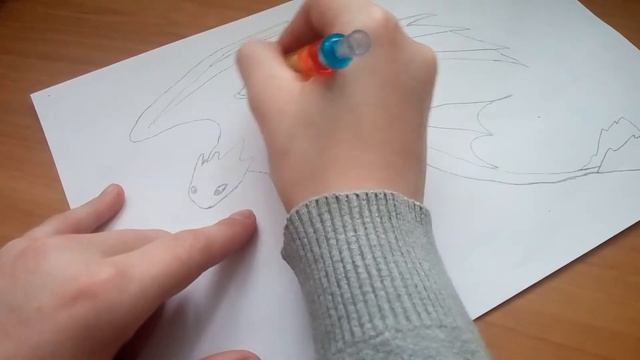 Рисую беззубика часть 1