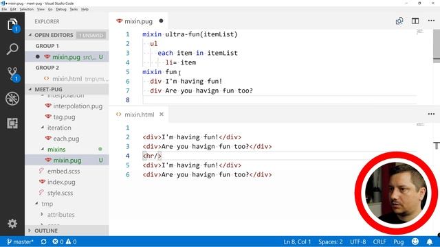 How to make use of mixins in PUG - Meet Pug 22