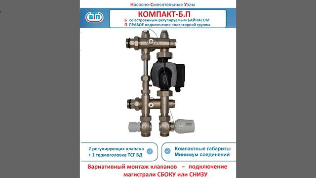 Круговой обзор насосно-смесительного узла НСУ Компакт-Б.П