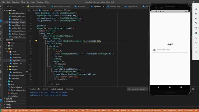 Real Time Chat - Flutter and  Firebase | Login and Register Form Part 2