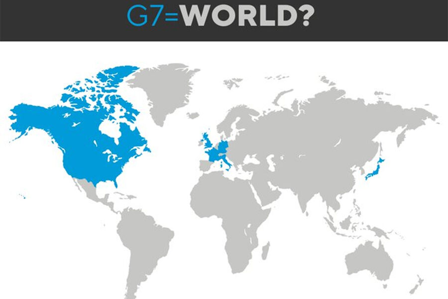 Генконсул КНР показала, как мало места страны G7 занимают на карте мира