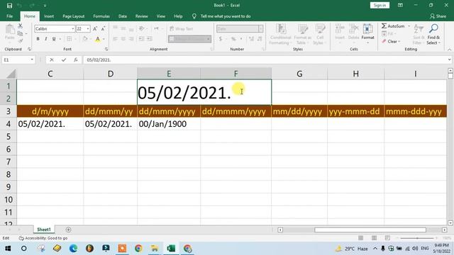 date formula in excel |  how to date format change in excel (dd/mm/yyyy) to (mm/dd/yyyy)