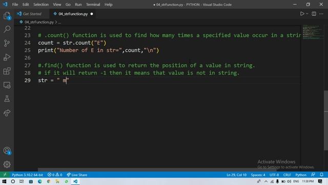 String Function in Python  PYTHON PROGRAMMING LANGUAGE TUTORIAL  MR SQUARE V0060