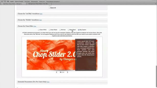 Chop Slider 2 Wordpress Plugin - Shortcodes