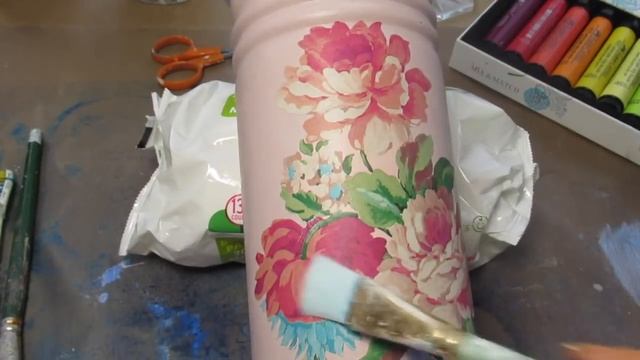 How To Decoupage With Wrapping Paper Vintage Vase
