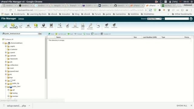 Setup owncloud on shared hosting part 1