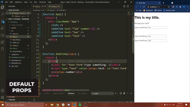 React for Beginners 4 - Props Default Props and Prop Types
