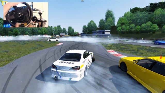 Assetto Corsa Drift Tandems Nissan Silvia S15 WDT  Steering Wheel Gameplay