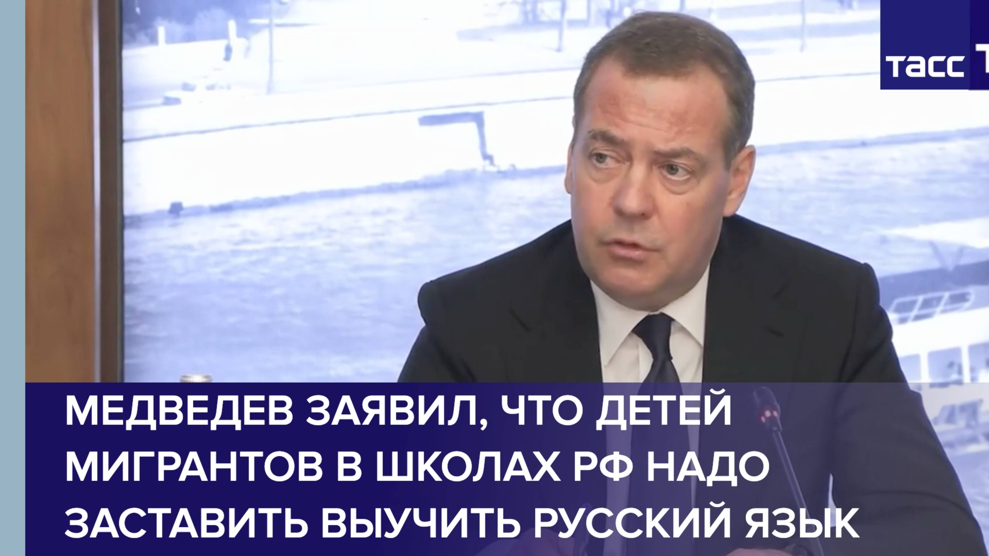 Медведев заявил, что детей мигрантов в школах РФ надо заставить выучить русский язык