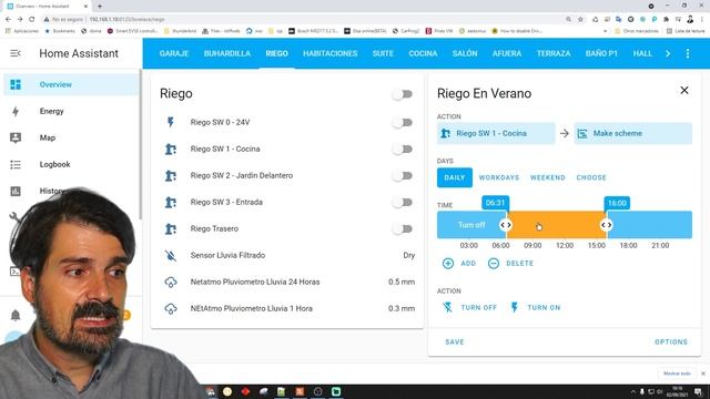 Controla el Riego de tu Casa con Home Assistant. Scheduled Card