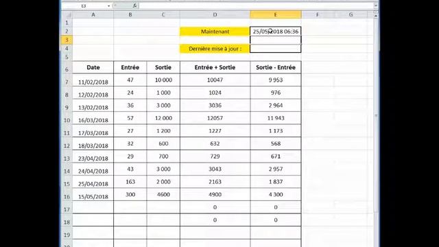 Comment insérer la date dans une cellule dans Excel ?