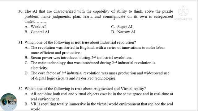 Emerging Technology Worksheet Questions with Answer
