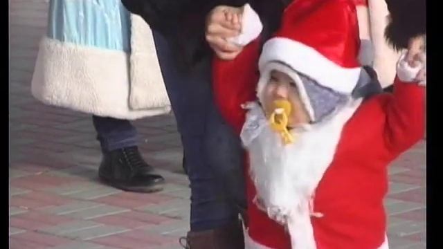 Парад Дедов Морозов в Мелитополе