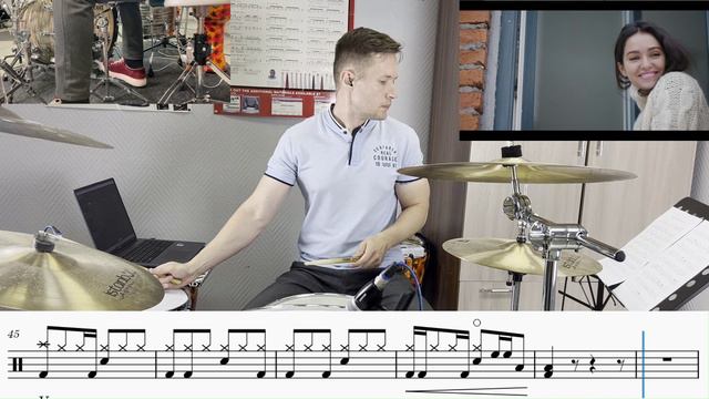 Мот - Когда мужчина влюблен(Drum tutorial от Александра Русских)