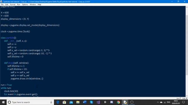 How to make particles in pygame in under 10 minutes!