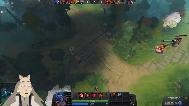 DOTA2 -  test game on Macbook Air M1, playing as Ogre Magi