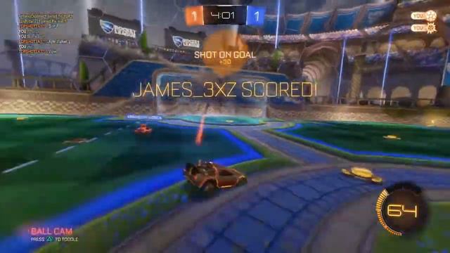 Rocket League PS4 - "Back to the future DLC" Delorean Car Epic Backwards Goal!