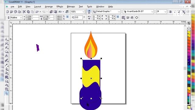 How To Create candles Design in Coreldraw Tutorial in Hindi