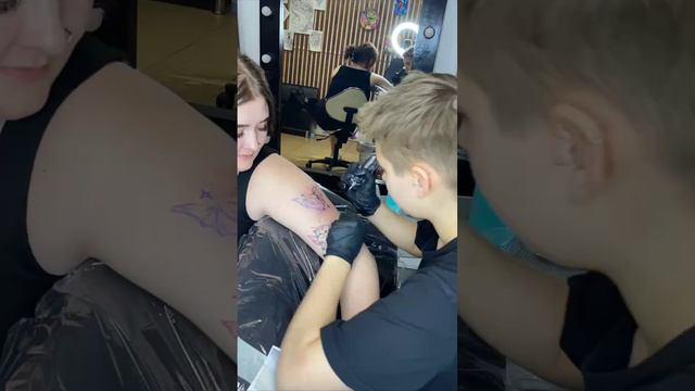 Процесс создания татуировки! Мастер София
