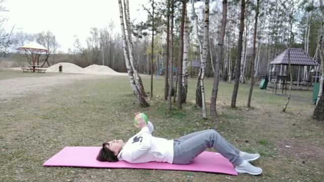 #дистанционное обучение  Тренировка с медболом. Упражнение \1
