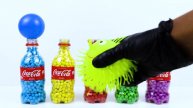 Oddly Satisfying Video l How to Make giant Rainbow Stress Ball with Cocacola Bottle Beads Balls ASMR