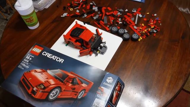 Lego Ferrari F40 time lapse build