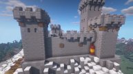 How To Build a Survival Winter Castle/ Keep/ Fort in Minecraft for 2 players
