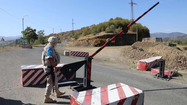 Работа миротворцев в Нагорном Карабахе.