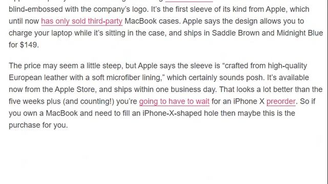 Apple now sells an expensive leather sleeve for 12 inch MacBooks [ tech ]