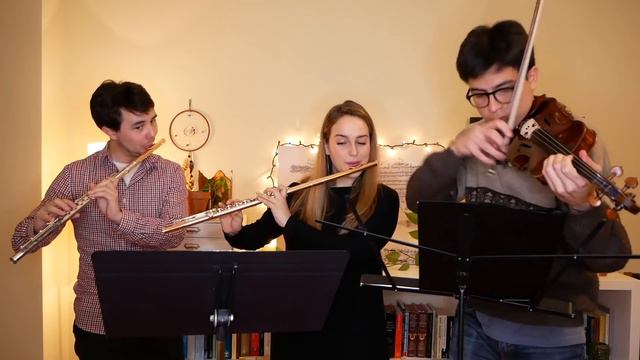 SLEIGH RIDE for two flutes & violin | @katieflute + friends