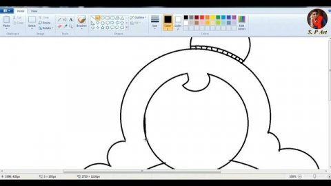 How to Draw God Shri Krishna Easy Drawing / ms paint /कैसे भगवान कृष्ण जी का चित्र बनाये