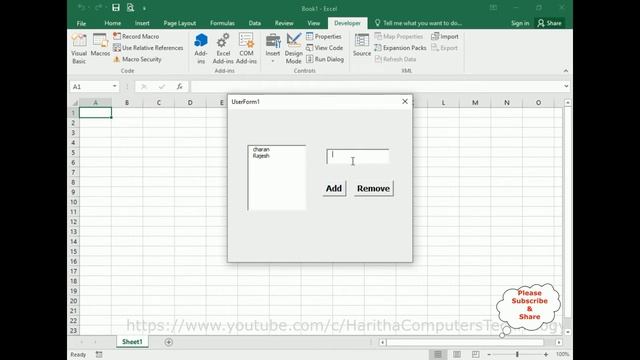 Add Remove Items From The Listbox VBA UserForm Excel