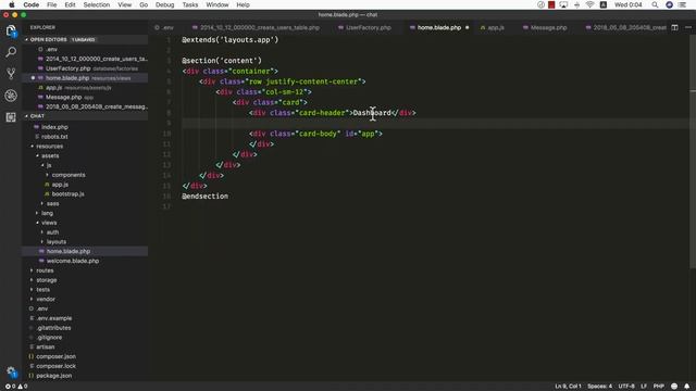 Messenger App with Laravel, Vue.JS & Laravel Echo (E01 - setup and components)
