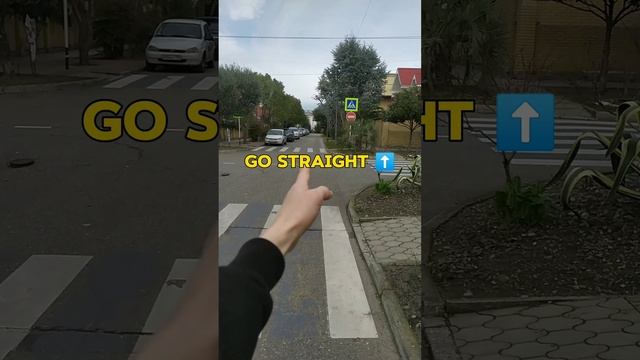 Directions: crossroads, turn left, right, go straight - перекресток, направления