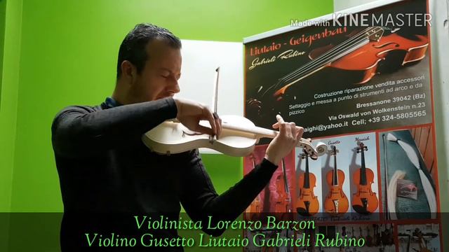 Prova acustica Gusetto modello personale 03/2018 , Liutaio Gabrieli Rubino