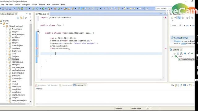Java Tutorial: Fibonacci Series in JAVA program.