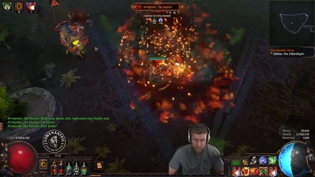 3.23 Detonate Dead of Chain Reaction vs Hunter (bug?)