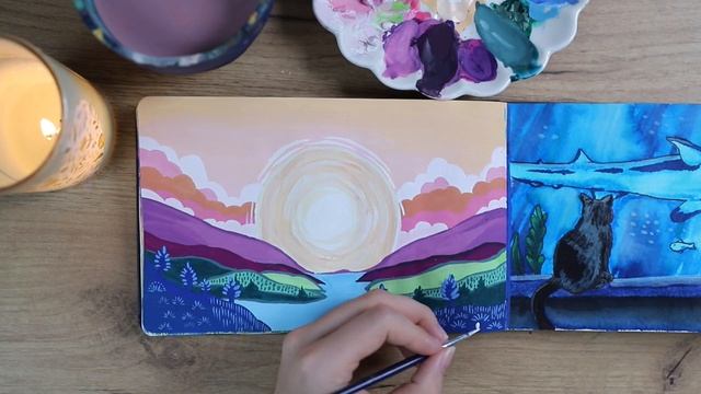 Fun Gouache Painting Ideas  ft Cute Cats ?