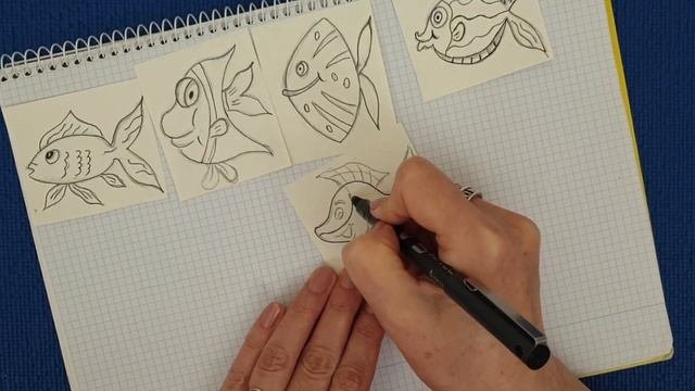 Бумажные сюрпризы! Коллекция «РЫБКИ ДЛЯ АКВАРИУМА» Простые рисунки.Как нарисовать