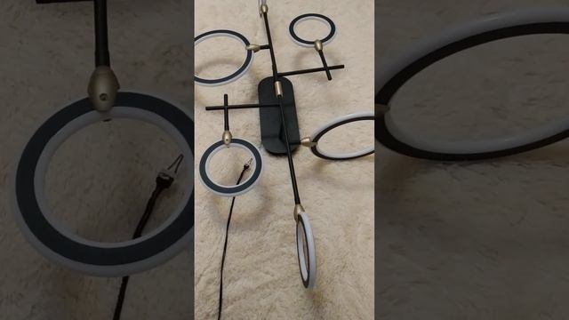 Люстра потолочная светодиодная LED 6 Колец на штанге