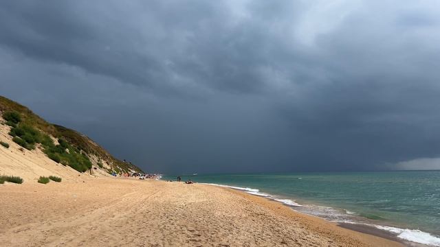 АНАПА 31.08.2024 Ливень на пляже. Бугазская коса. Лучшее море