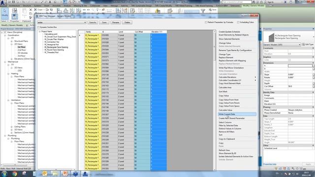 Manage BIM Object Information in a Revit MEP Model