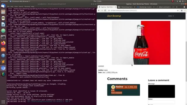 Comment Form 9 الجزء Django تطوير تطبيق ويب باستعمال